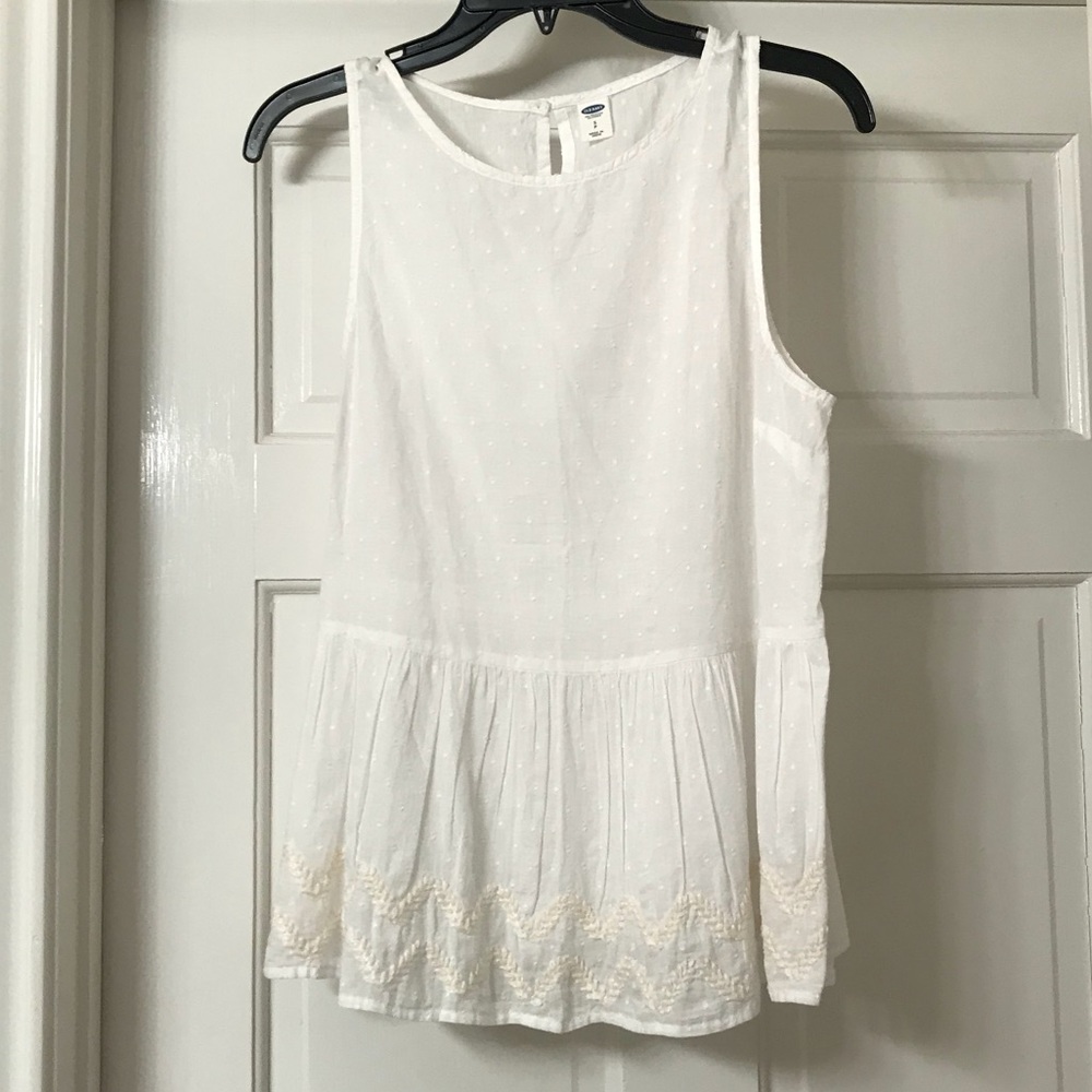 Old Navy textured peplum blouse
